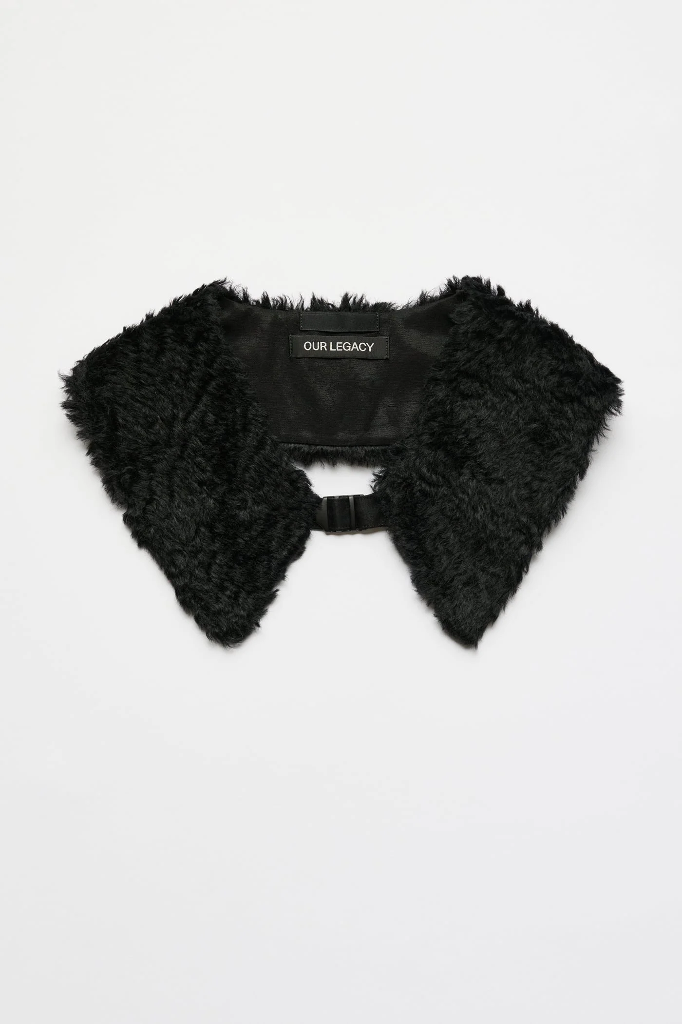 Jagged Collar Fuzzy Fur Black - 1