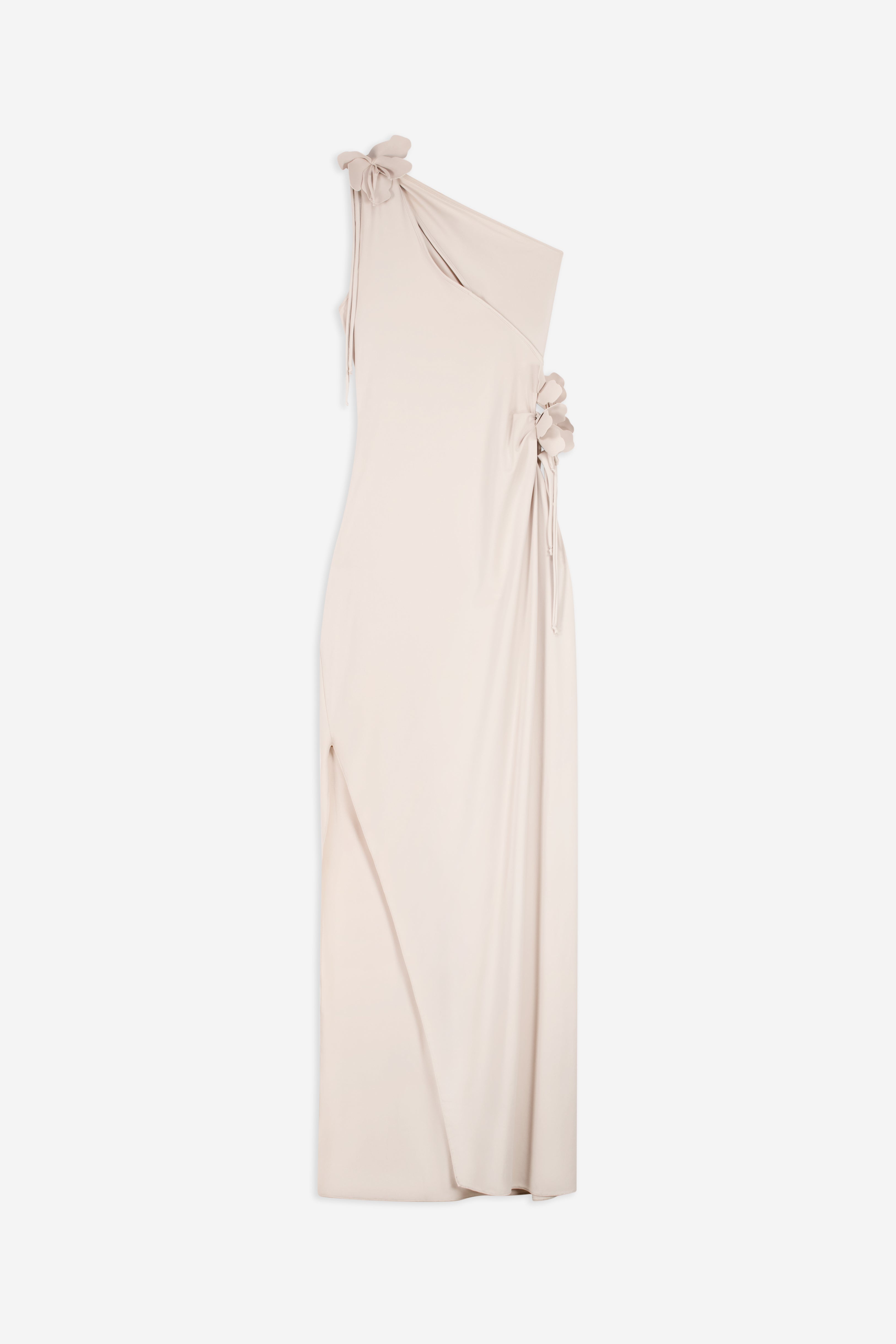 Asymmetric Flower Gown - 1
