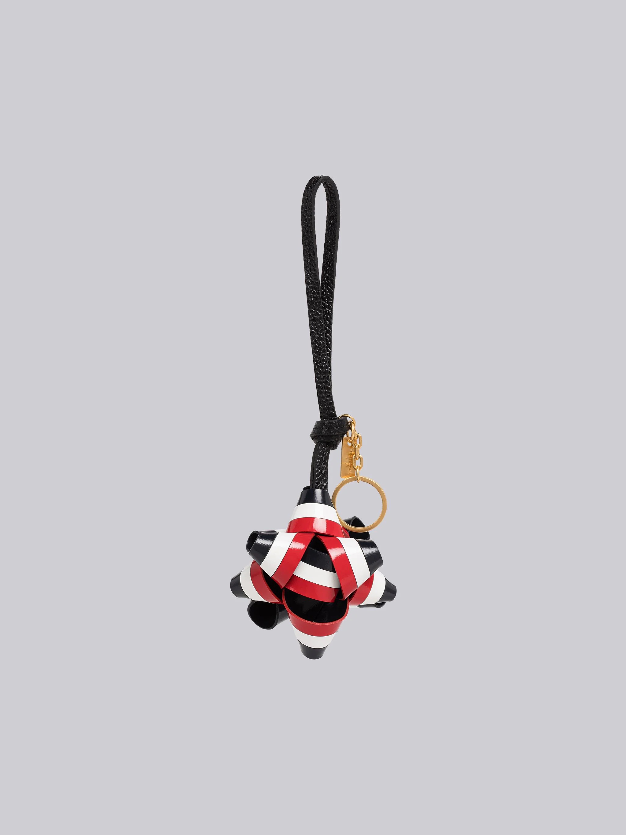 Calf Leather Gift Bow Key Ring - 1