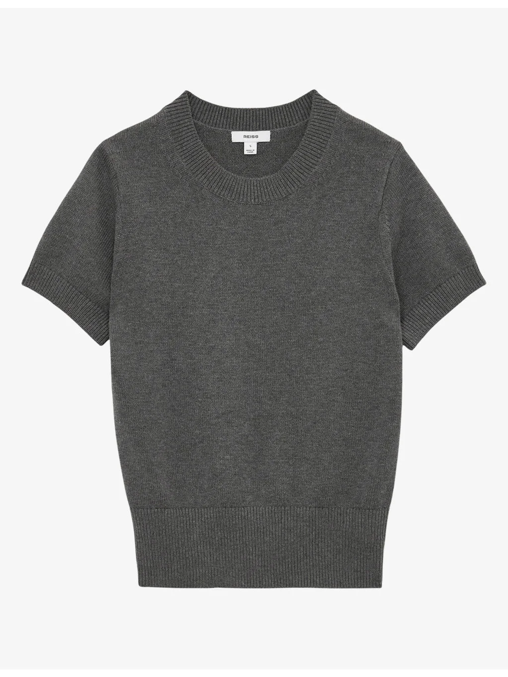 Rita Short-Sleeved Wool and Cotton Top - 1
