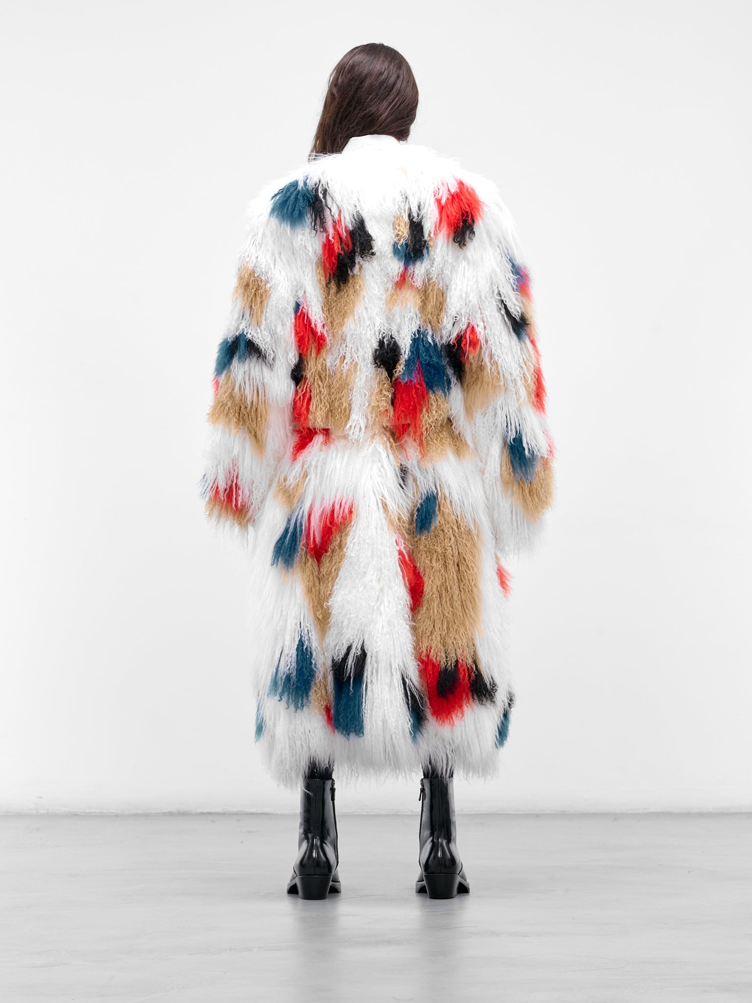 Multi-Color Oversized Faux Fur Coat - 3
