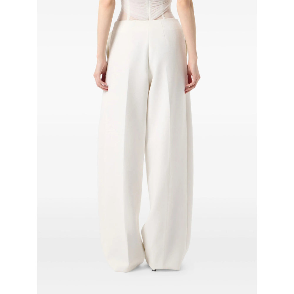 Blumarine White Trousers - Palazzo Pants Women - 5