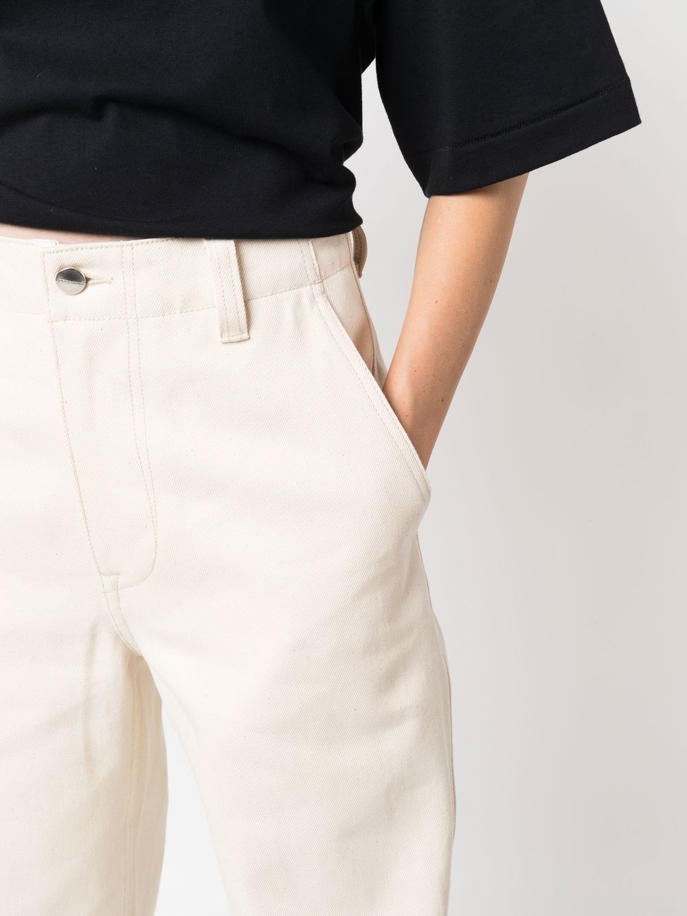 high-waist organic cotton jeans - 5