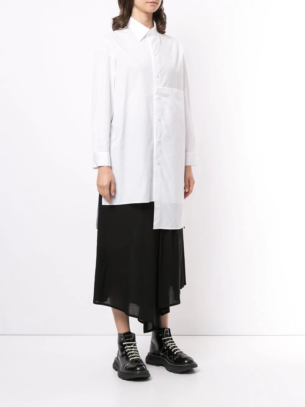 asymmetric oversized shirt - 3