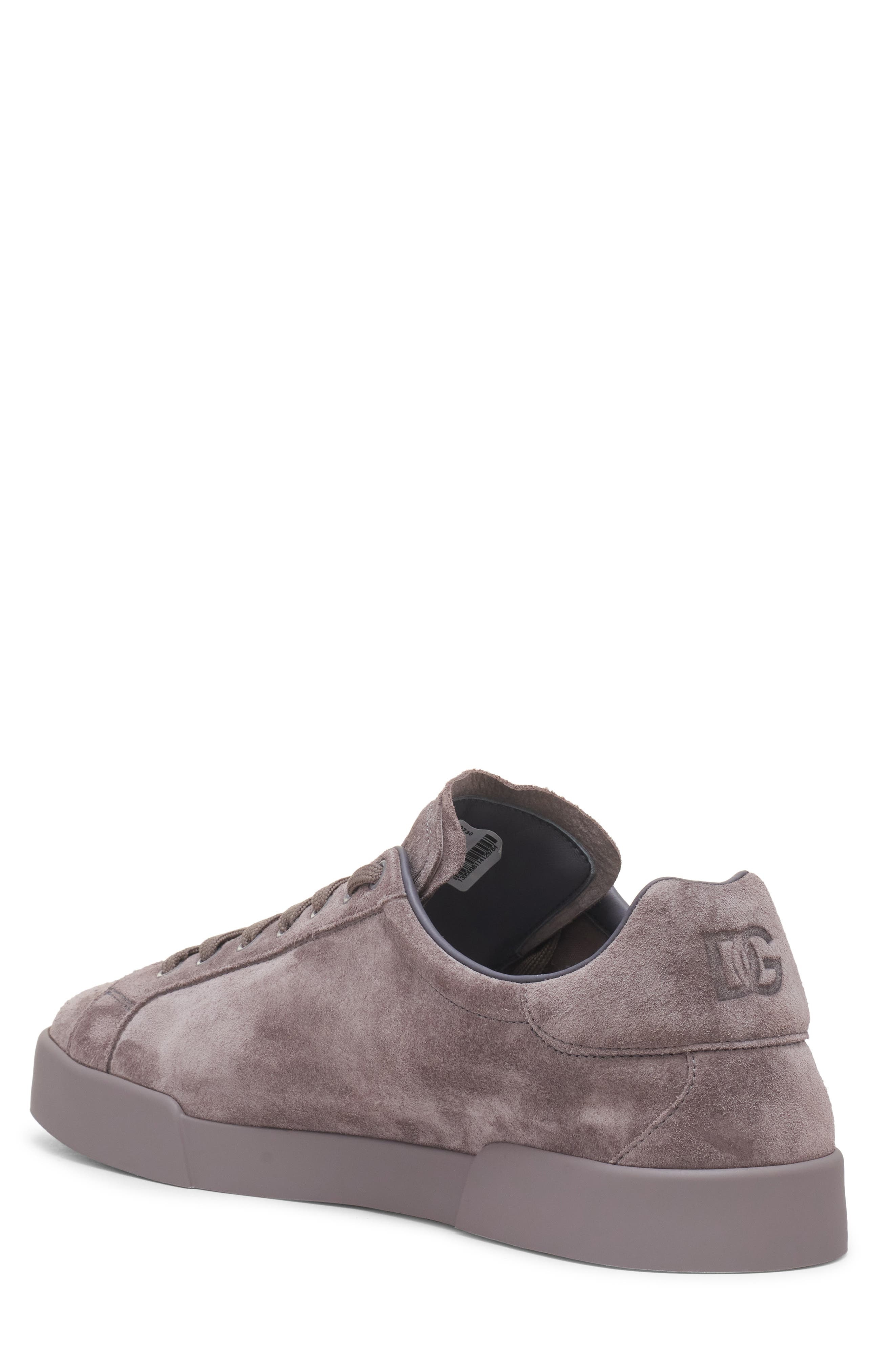 Dolce&Gabbana Perforated Logo Low Top Sneaker in 80730-Grigio Piombo at Nordstrom - 2
