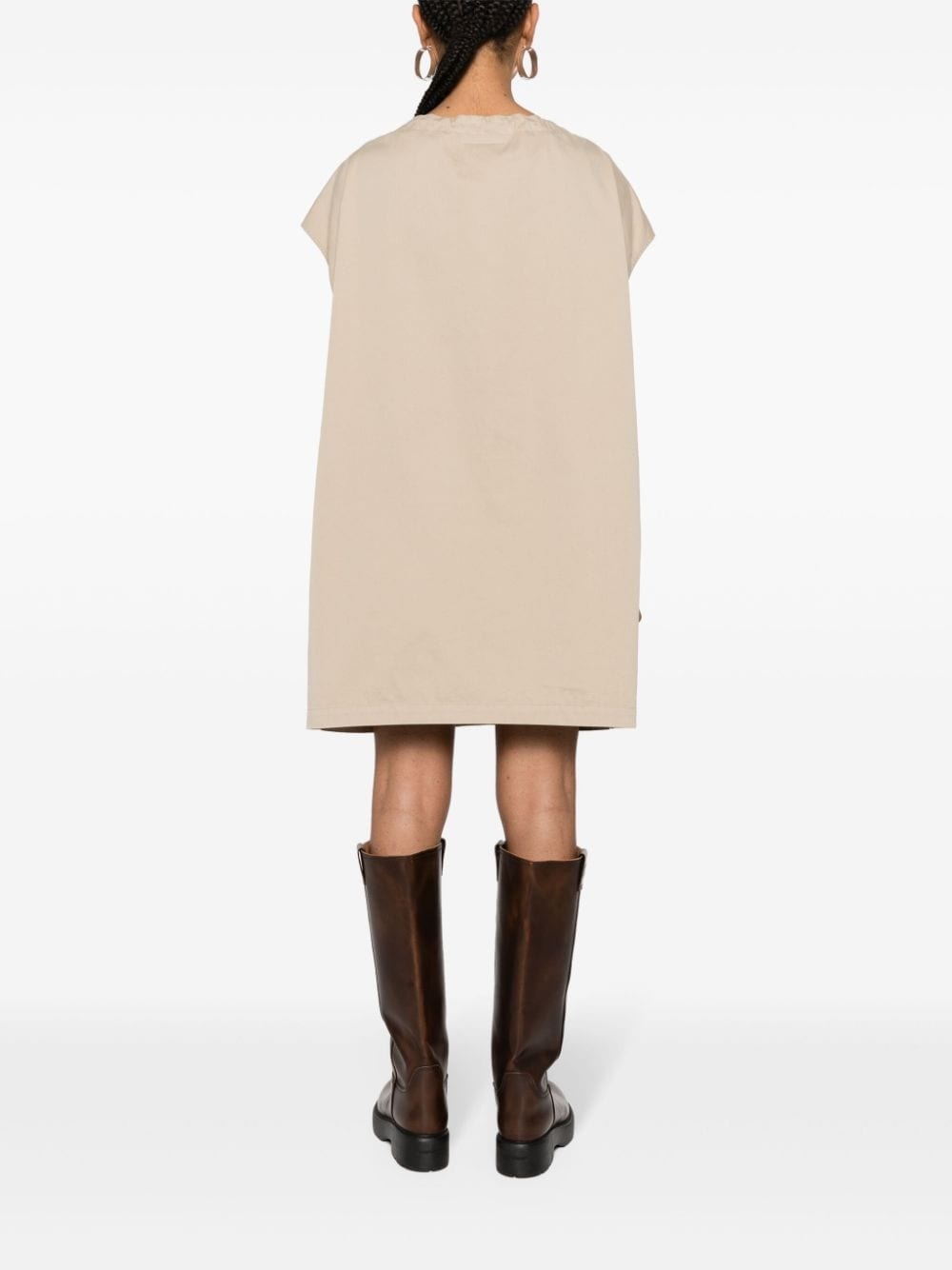 cotton poplin mini dress - 4