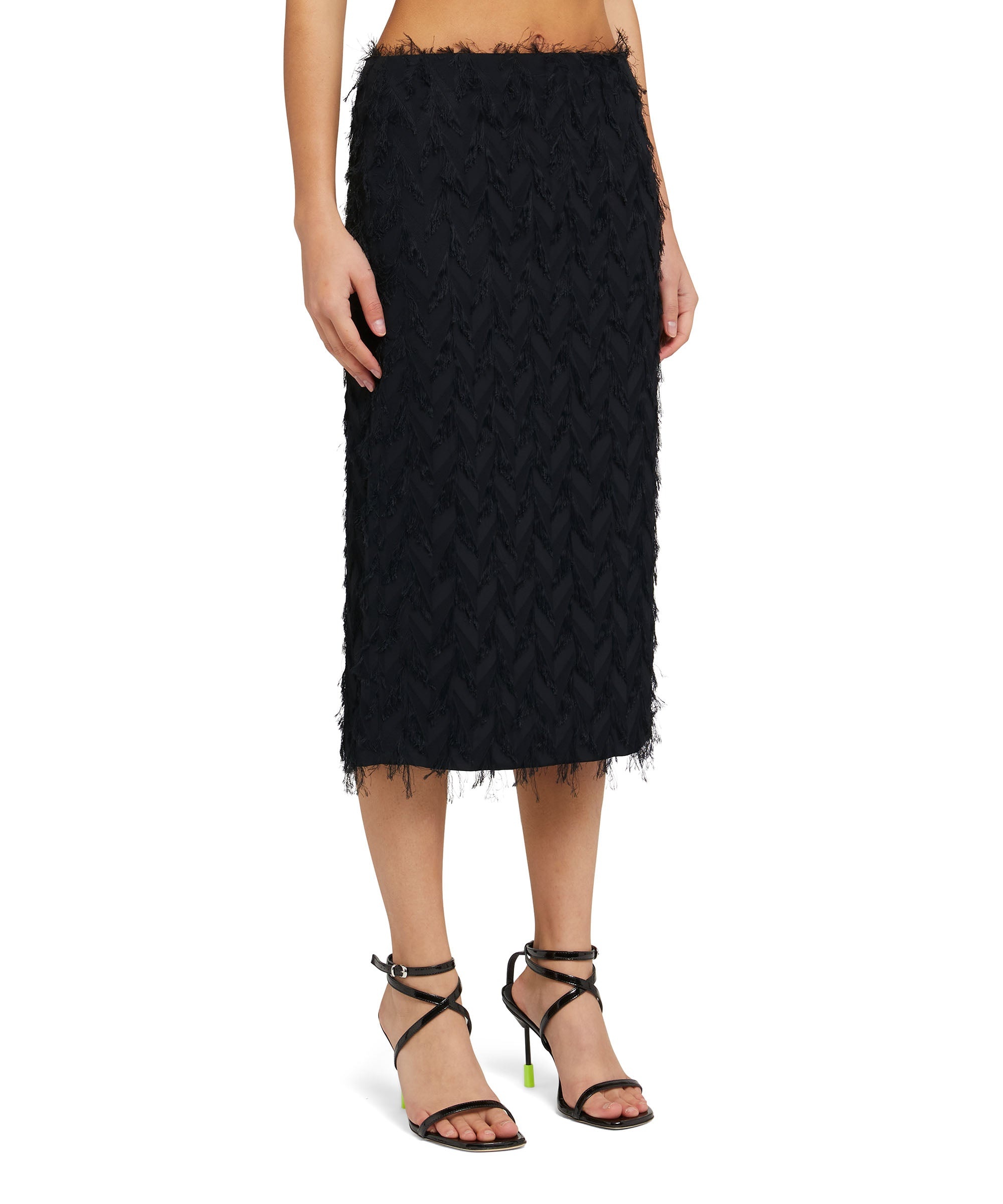 Fluid fil coupè viscose midi skirt - 4
