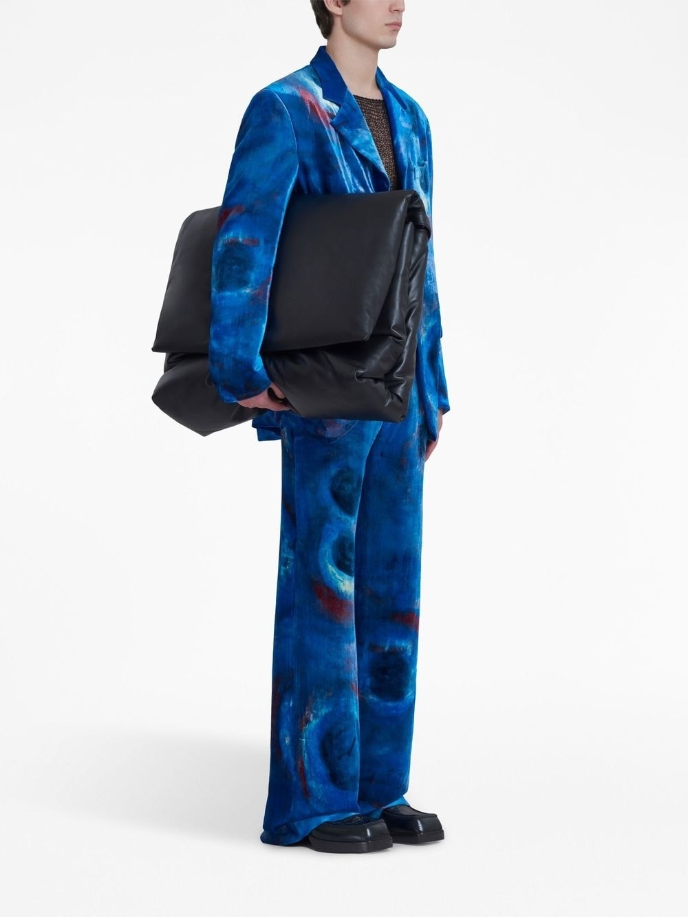 painterly-print single-breasted blazer - 2