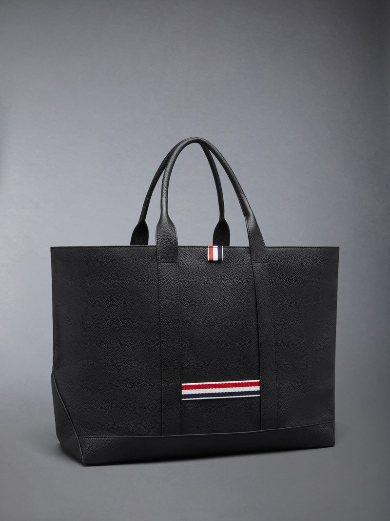 Thom Browne MEDIUM TOOL TOTE IN SOFT PEBBLE GRAIN LEATHER outlook
