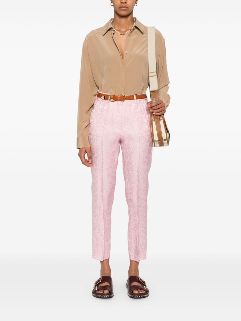 Etro jacquard stovepipe trousers outlook