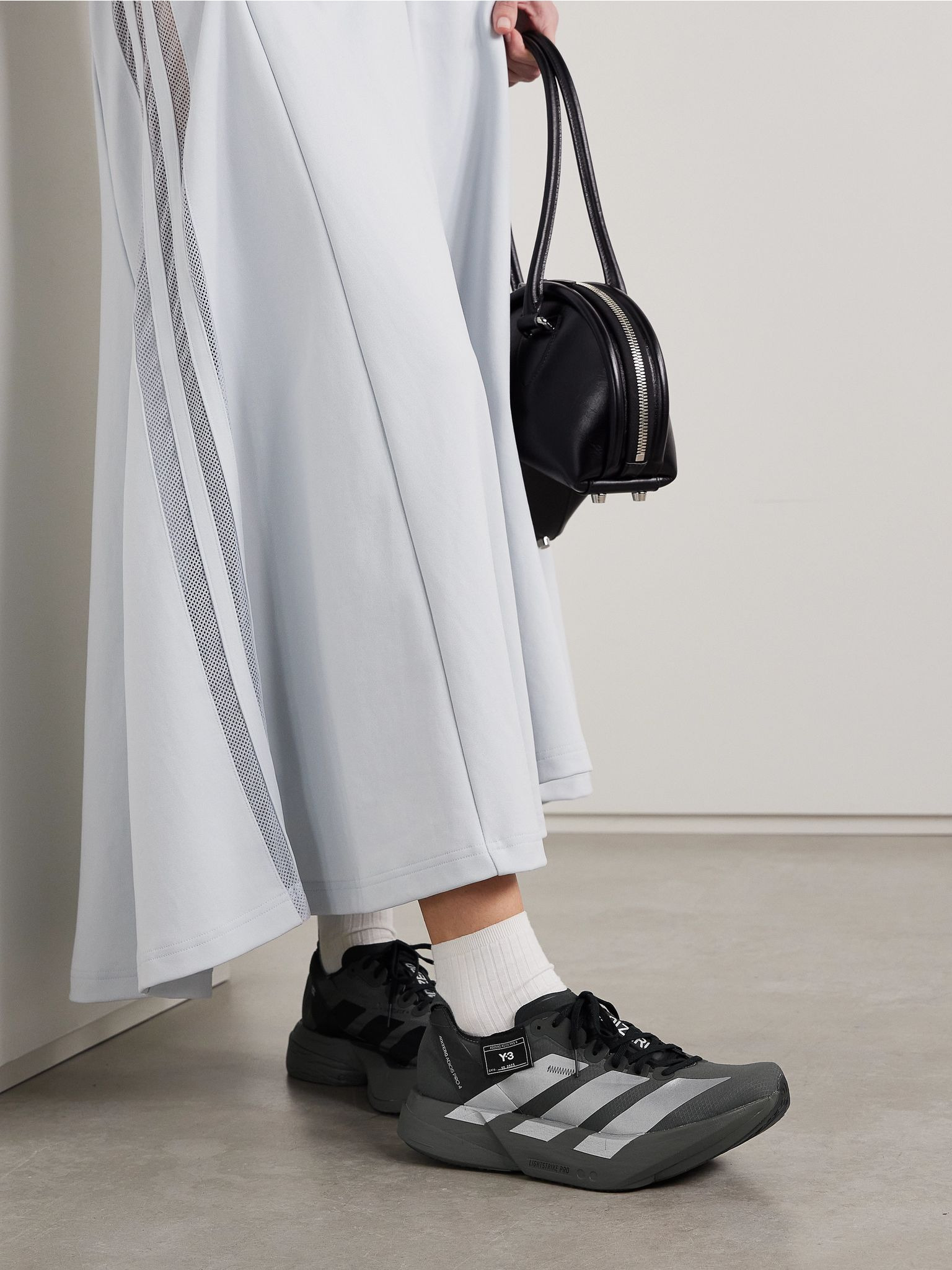 + Y-3 Adizero Adios Pro 4 rubber-trimmed ripstop sneakers Black - 2