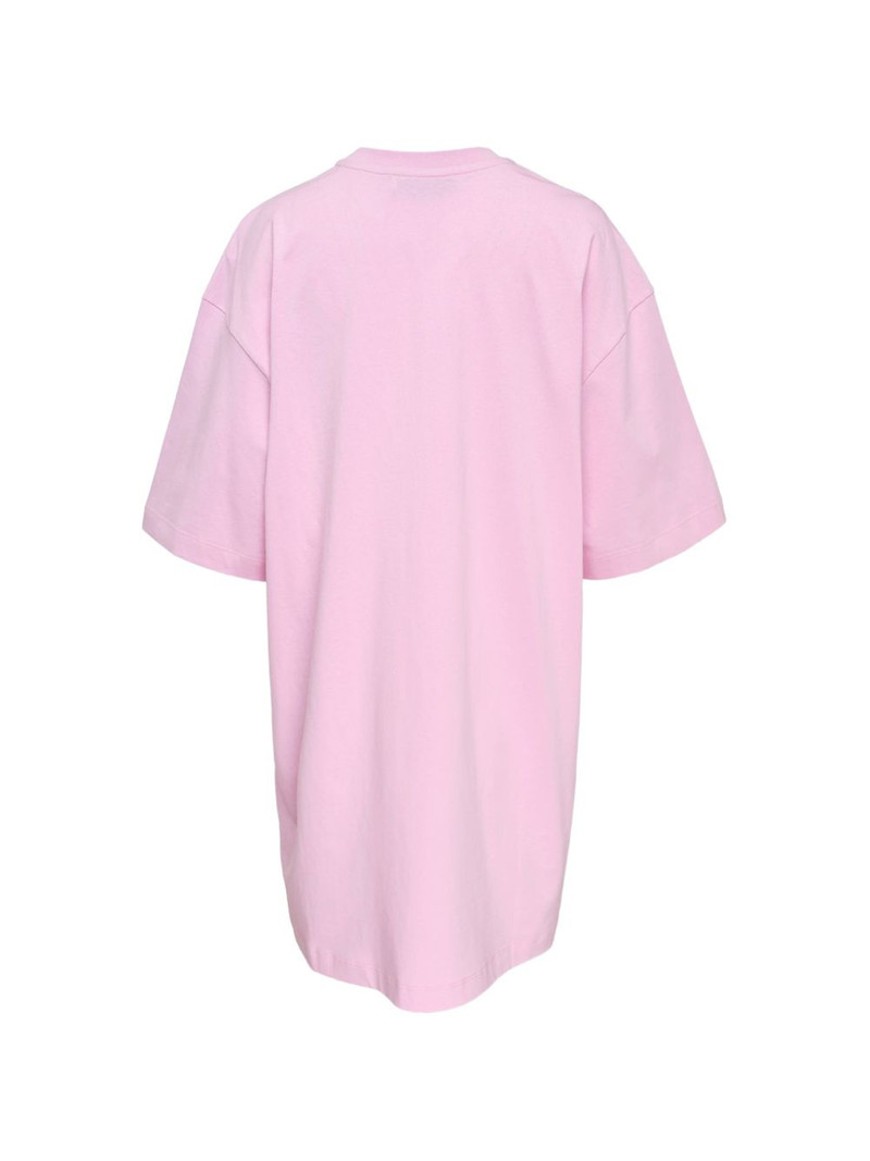MSGM floral-logo mini T-shirt dress outlook