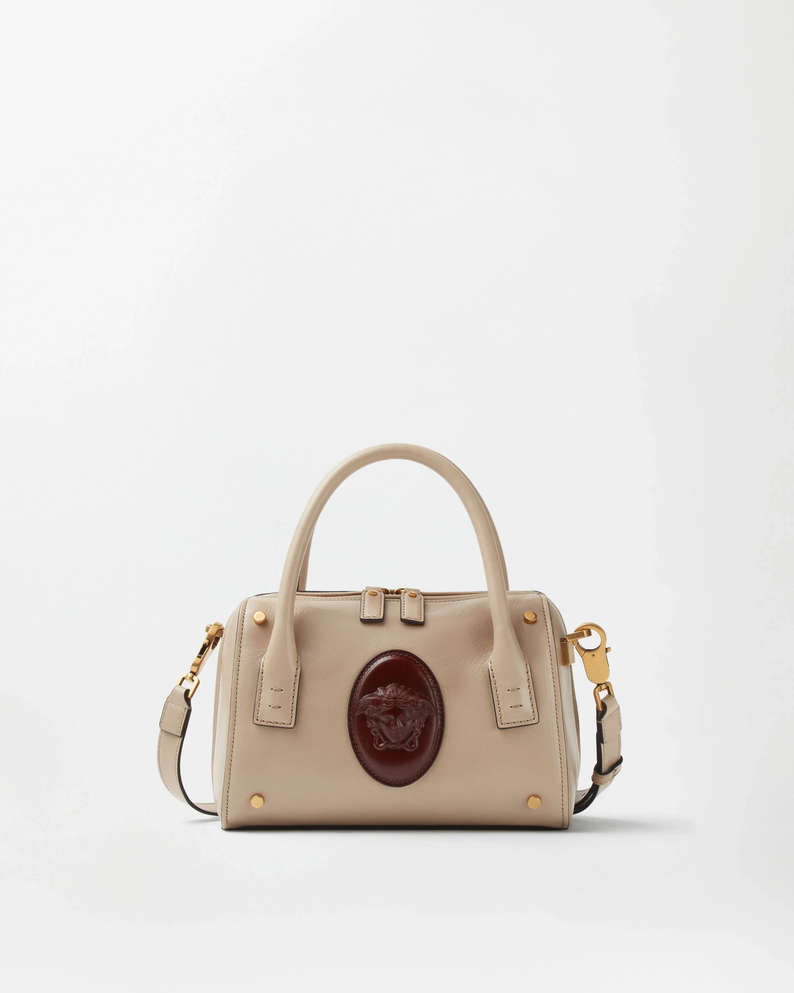 Roomy Small Leather Boston Bag - 1