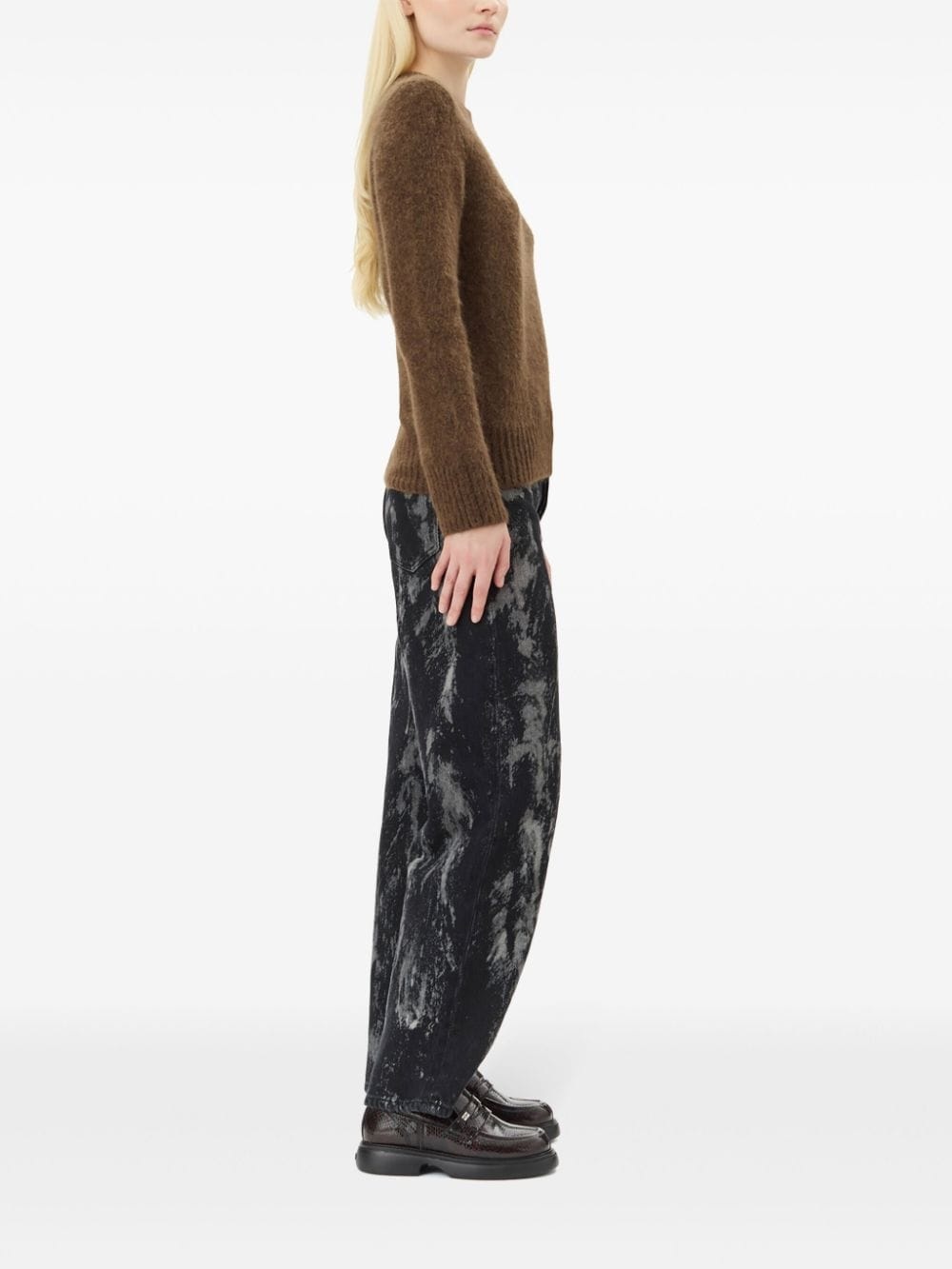brushed long sleeve jumper - 3