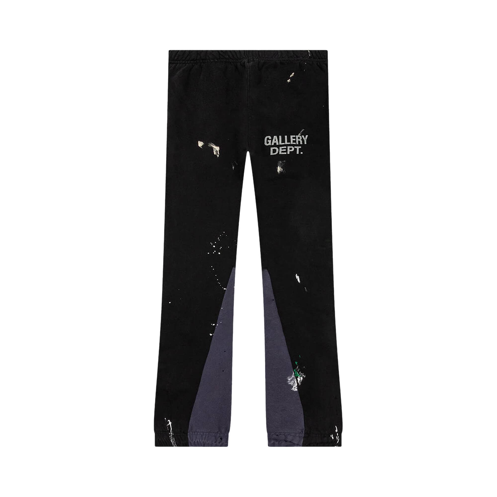 Gallery Dept. Logo Flare Sweatpants 'Washed Black' - 1