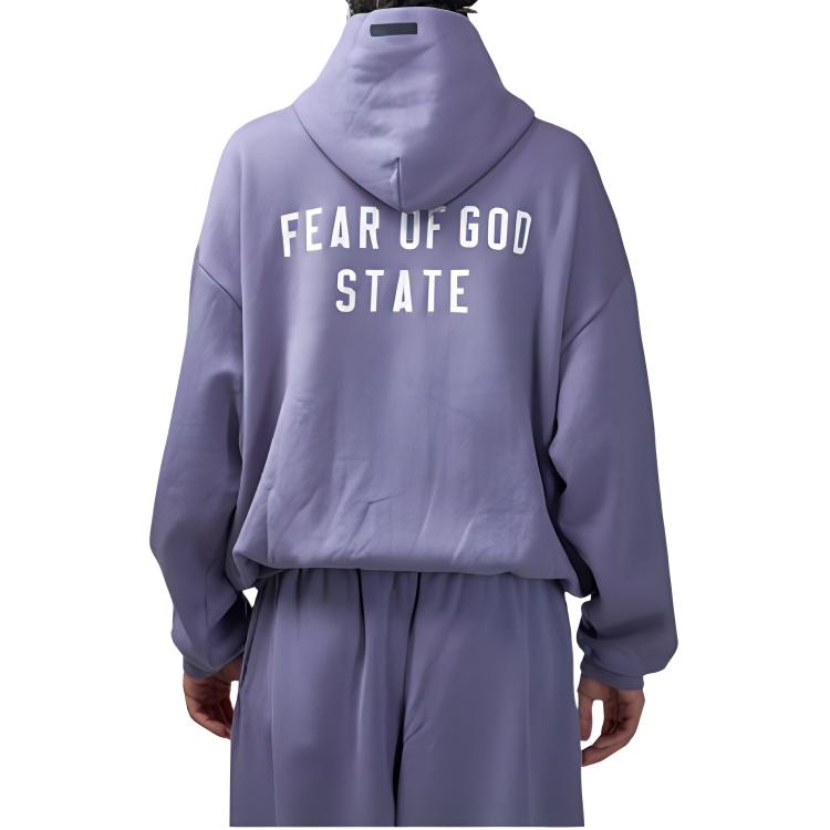 Fear of God Essentials HOMECOMING Heavy Fleece Full zip Hoodie 'Lavender' 192BT246247F - 5