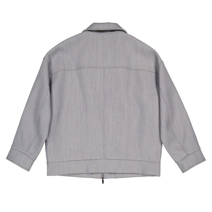 Emporio Armani Men's Grigio Zip-Up Blouson Jacket - 7