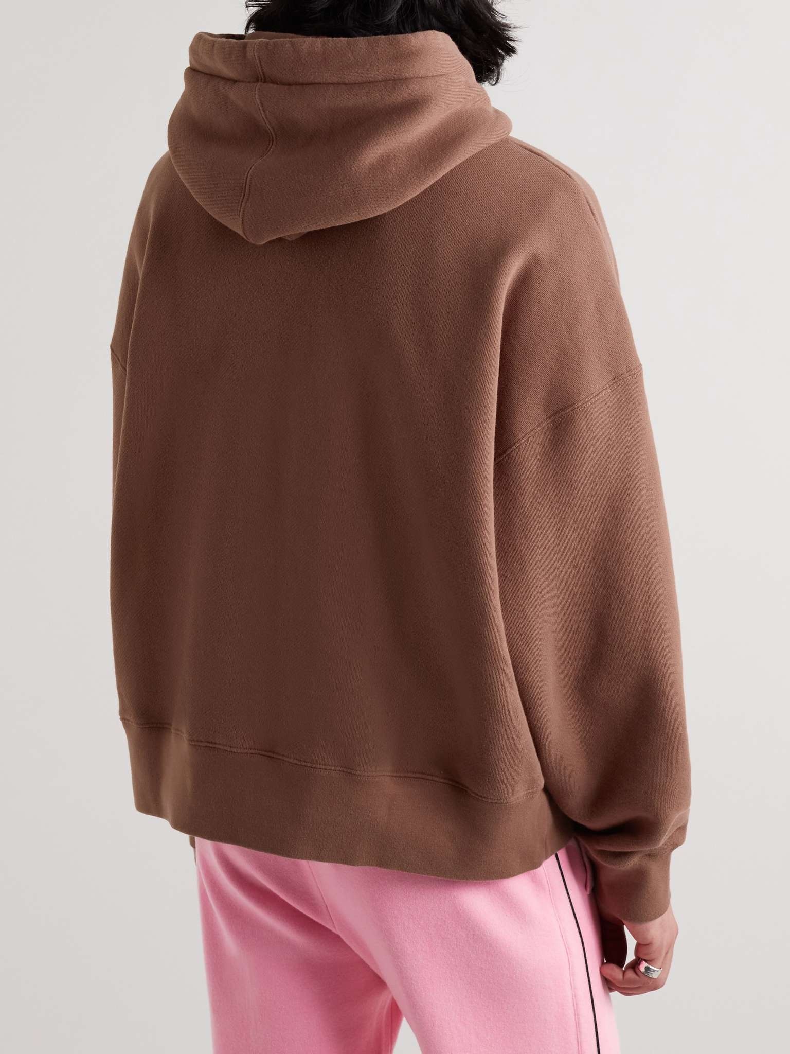 Logo-Print Appliquéd Cotton-Jersey Hoodie - 4