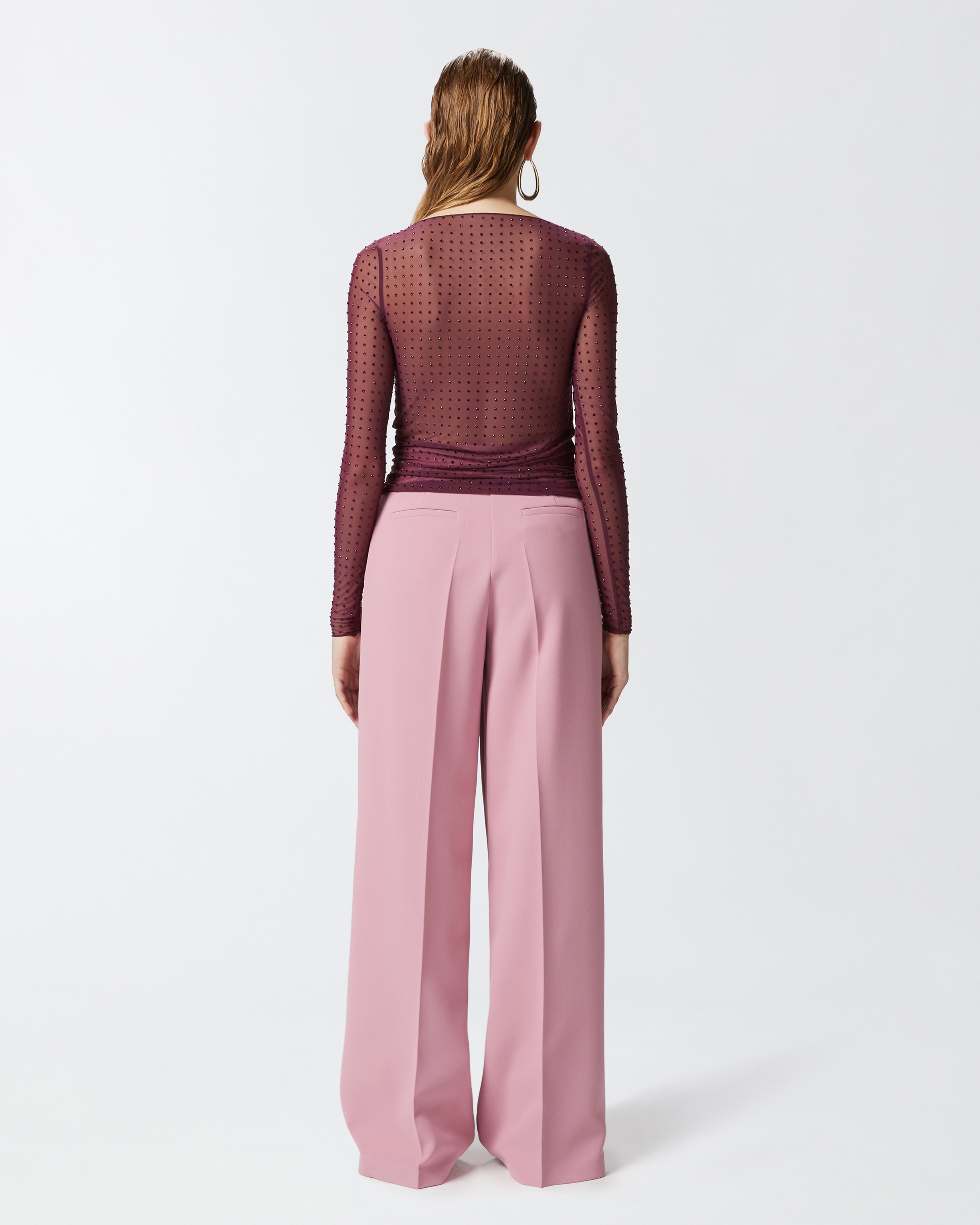 FULLY RHINESTONED LIGHT TULLE SWEATER - 4