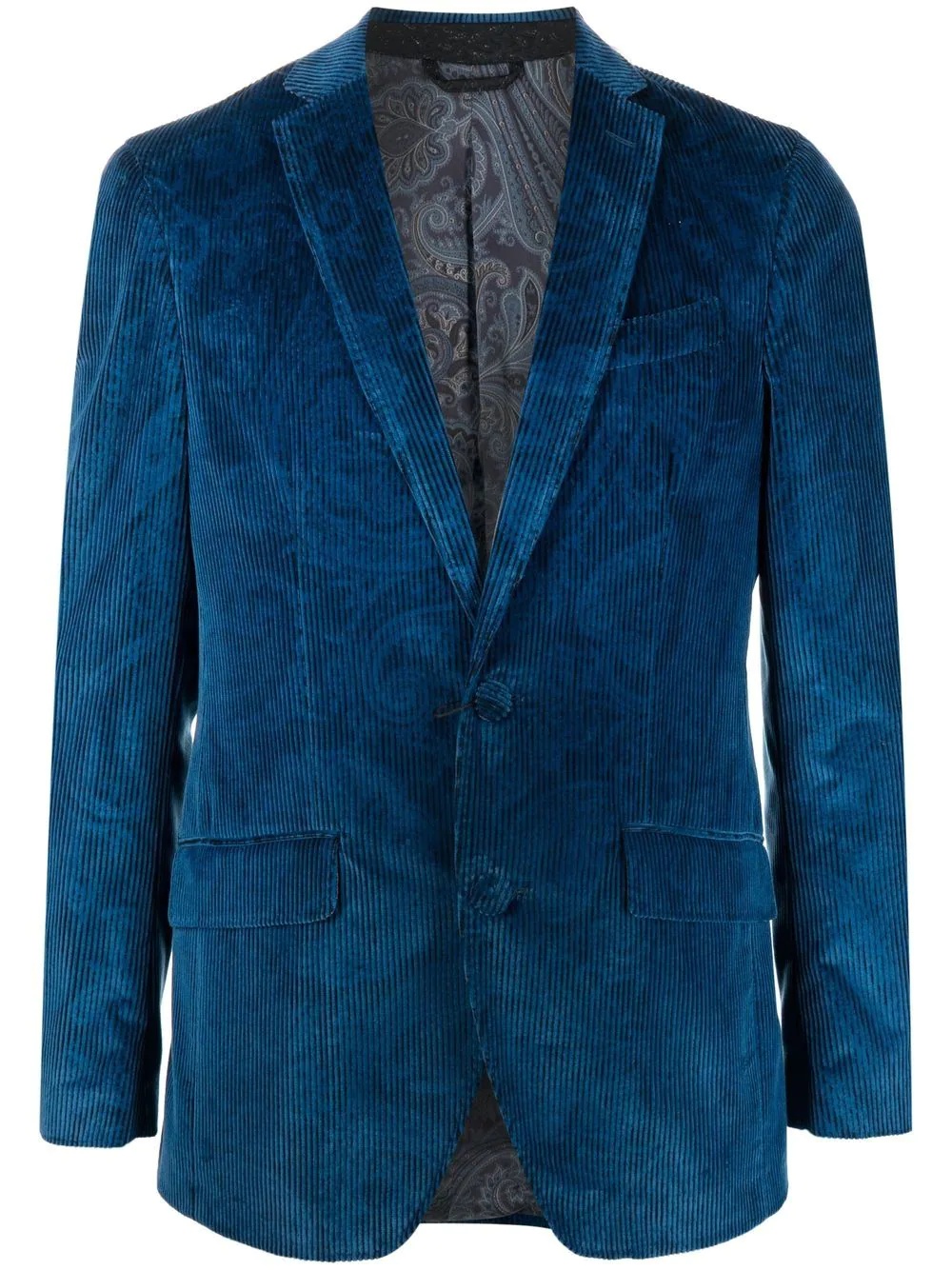 paisley-print corduroy blazer - 1