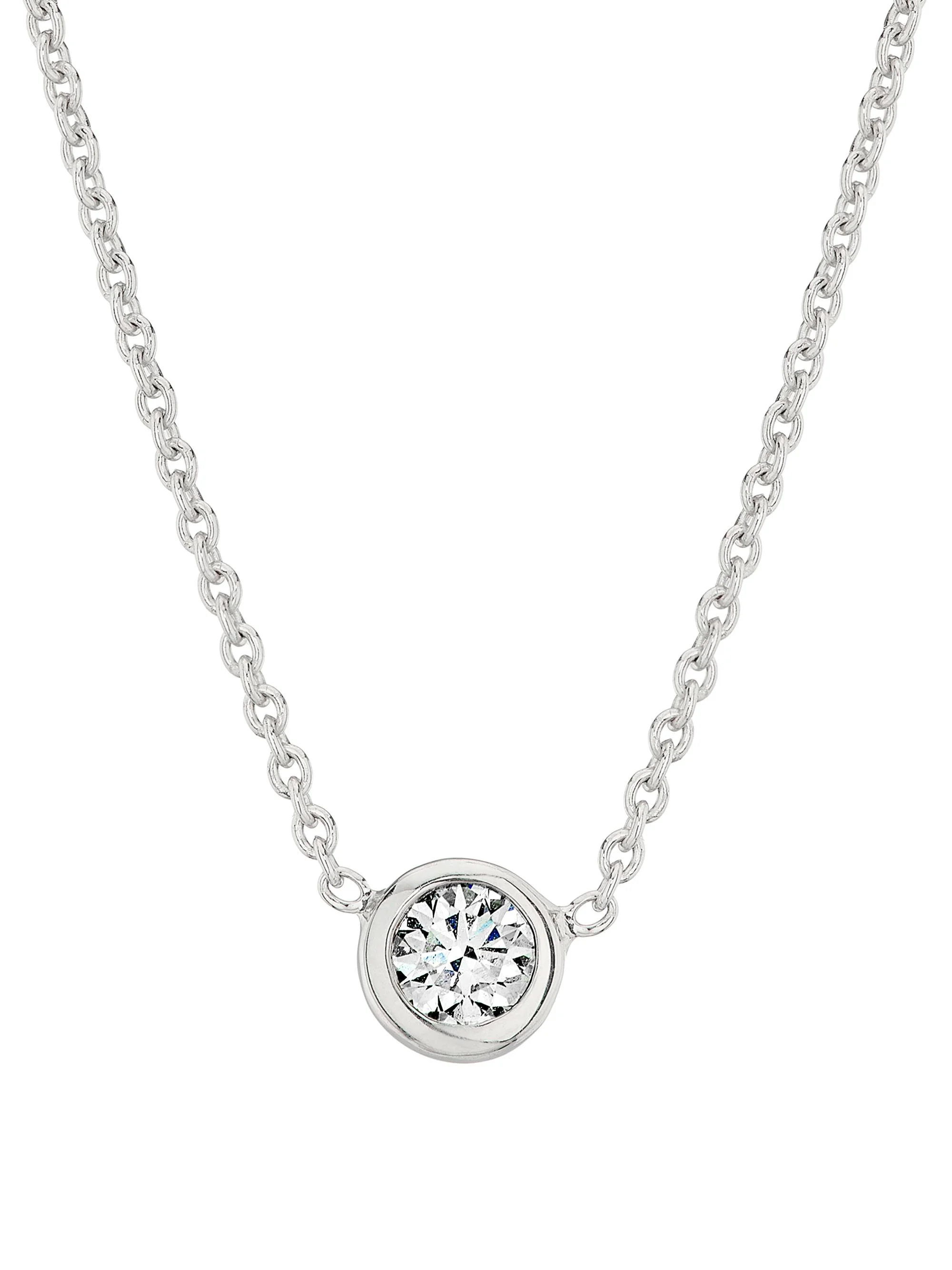 Women's Tiny Treasures 18K White Gold & 0.10 TCW Diamond Pendant Necklace - White Gold - 1