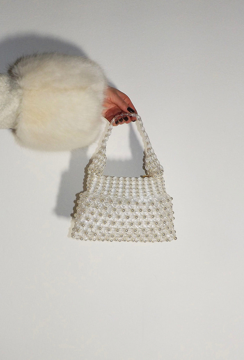 Mini Quinn Bag - Cream and Clear 4