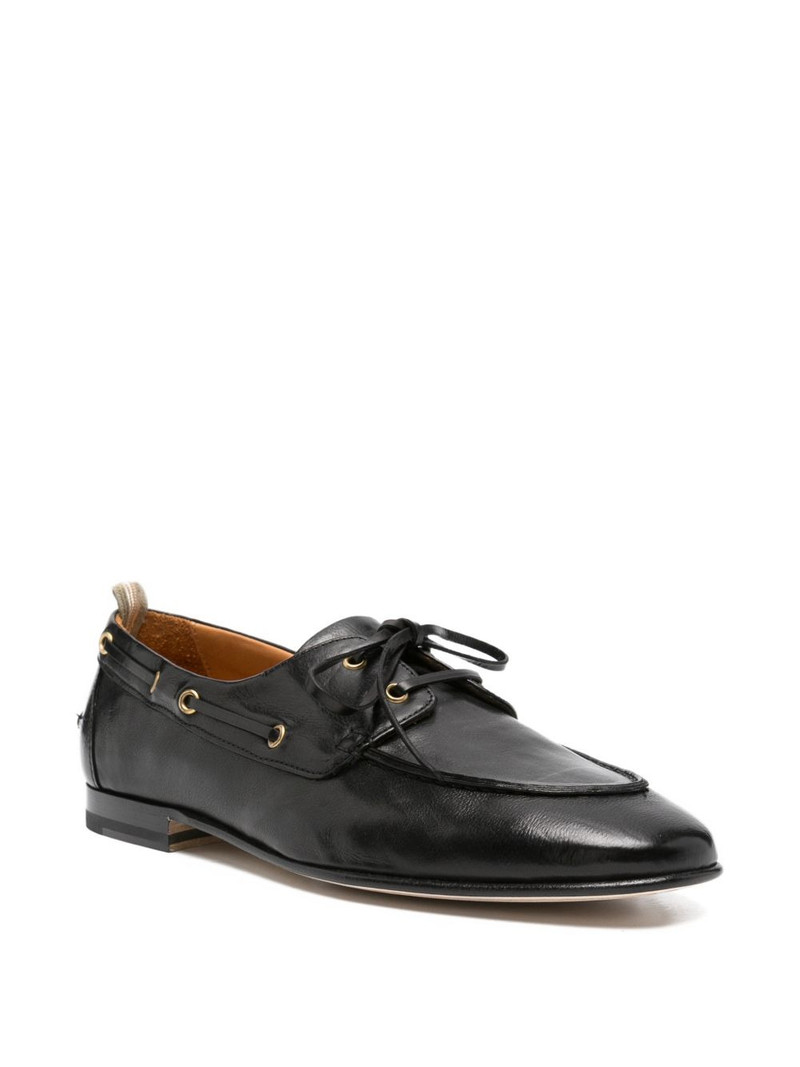 OFFICINE CREATIVE Twist 001 lace-up leather boat shoes outlook