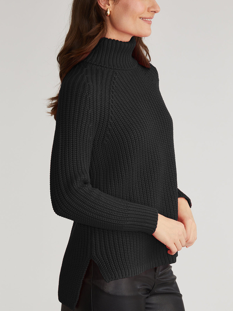 525 america Stella: Cotton Shaker Stitch Turtleneck Sweater outlook