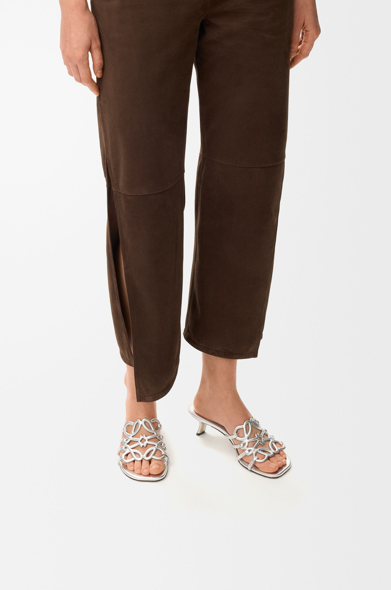 Loewe Petal Anagram slide in laminated lambskin outlook