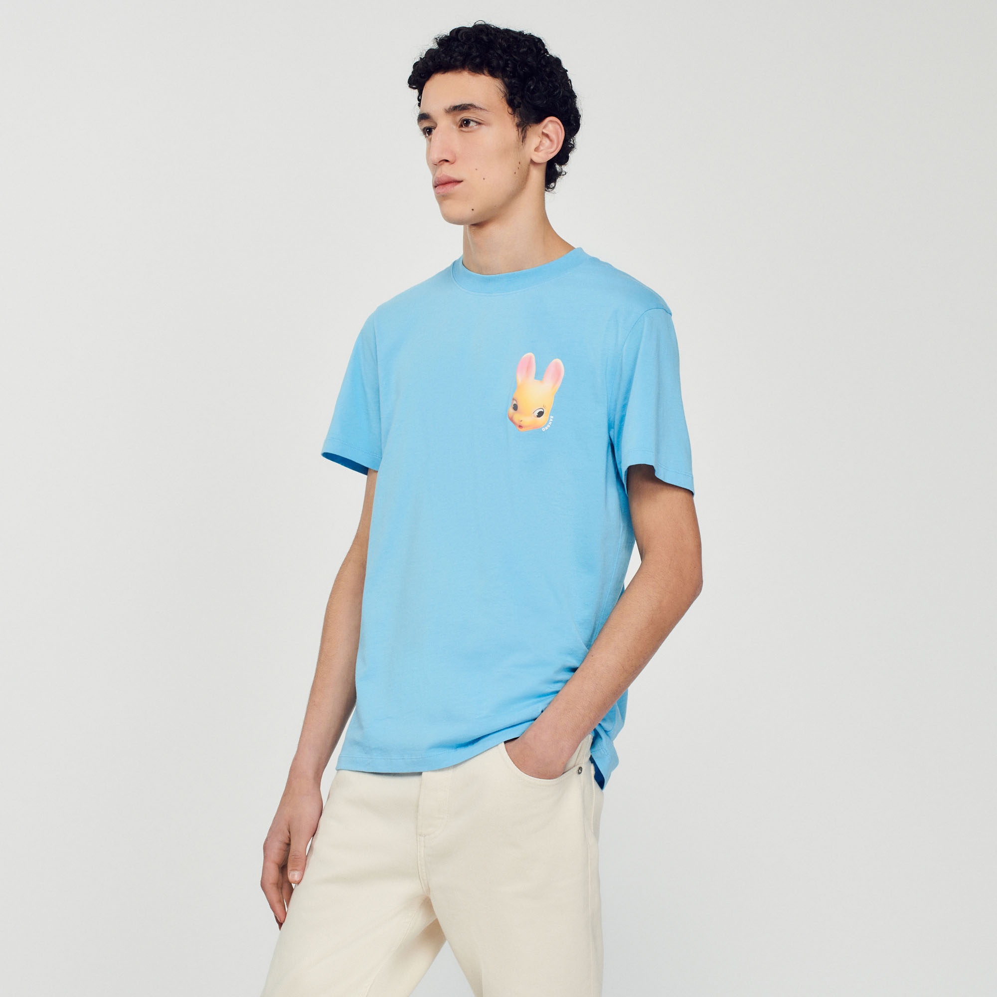 Rabbit print T-shirt - 5