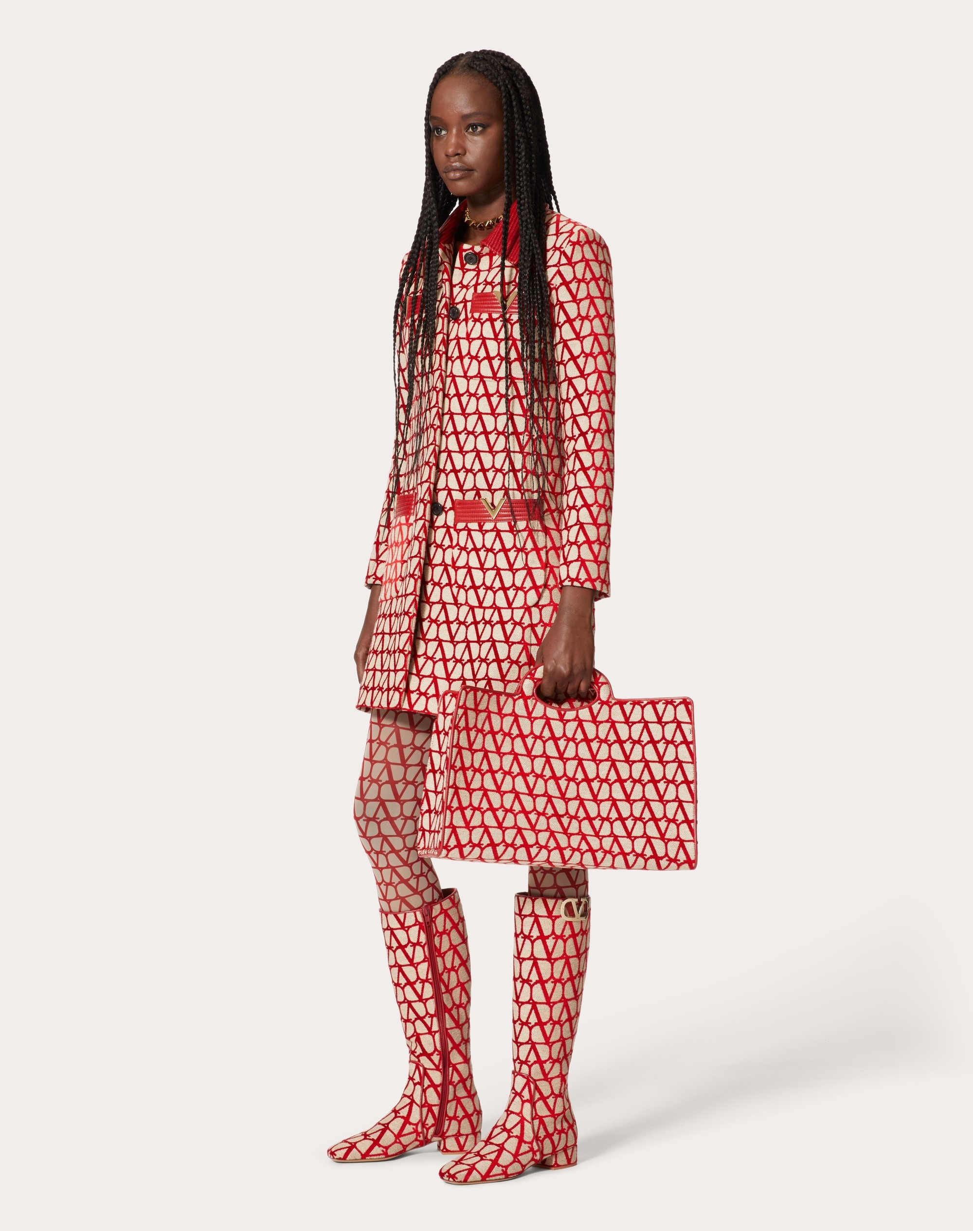 VLOGO JACQUARD COAT - 2