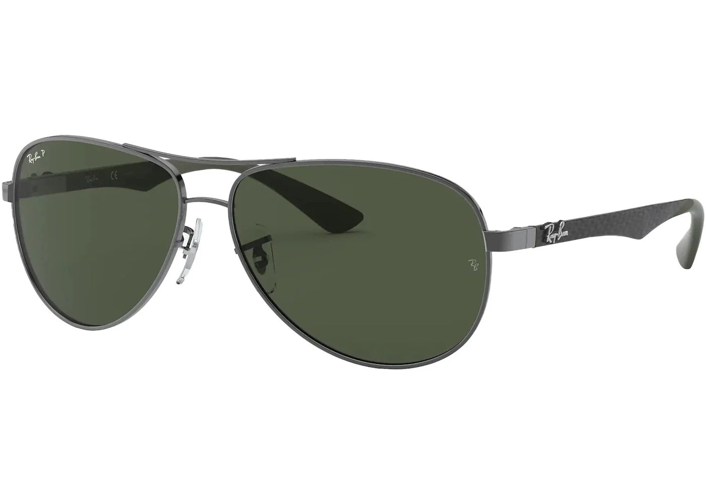 Ray-Ban RB8313 Sunglasses Carbon Fiber Gunmetal/Green (RB8313) - 1
