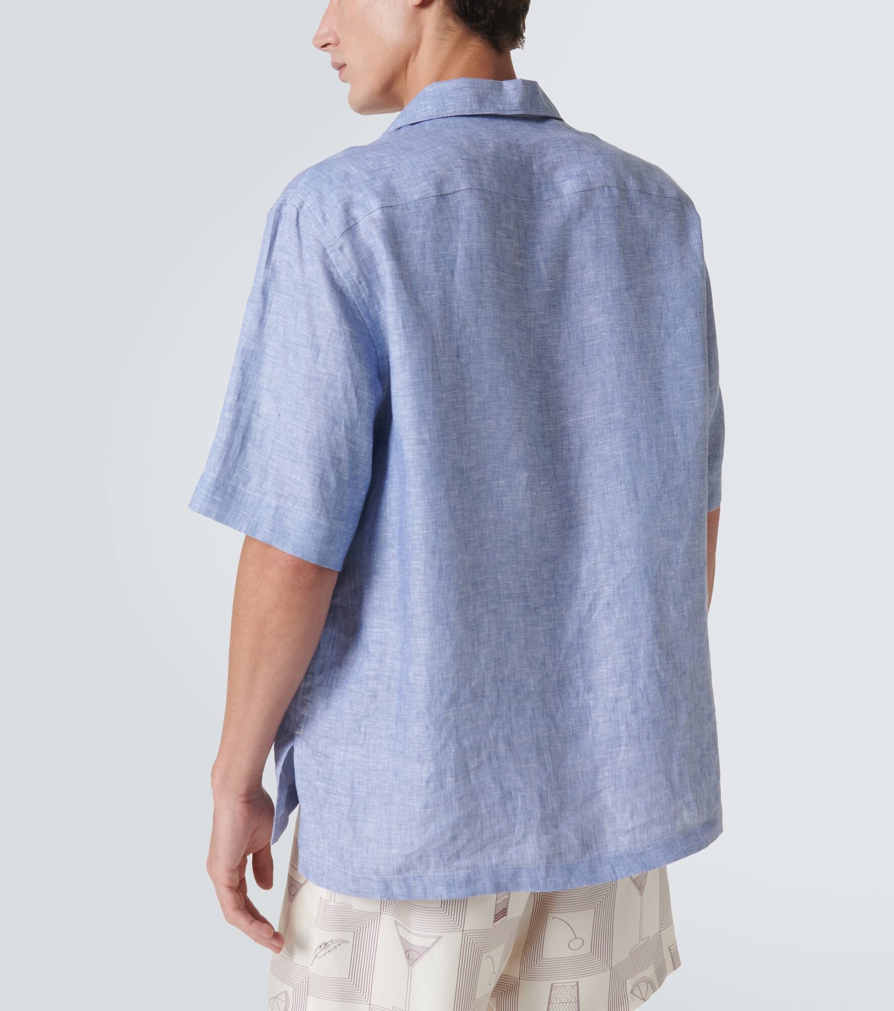 Federico linen bowling shirt - 4