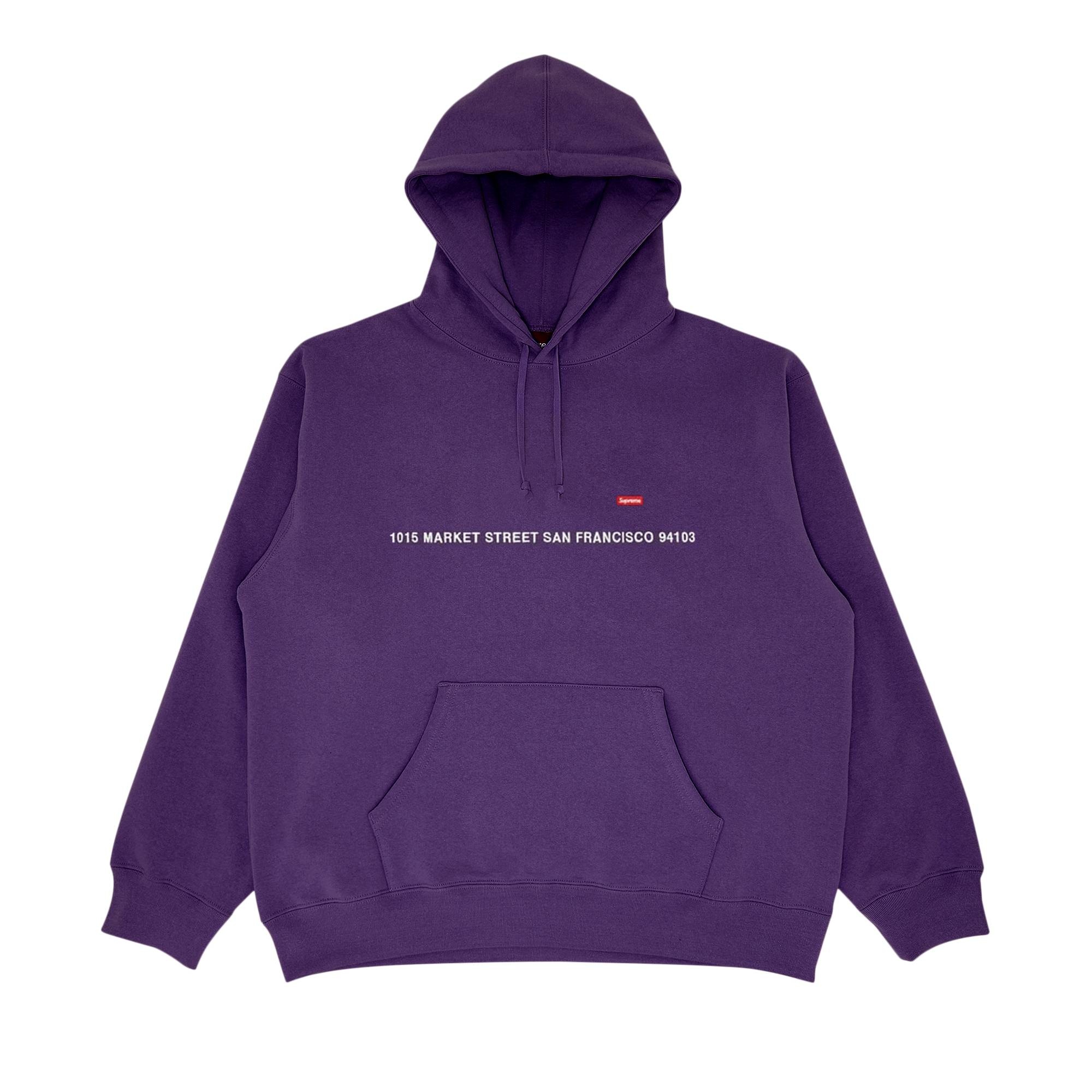 Supreme Shop Small Box Hooded Sweatshirt - San Francisco 'Dark Purple' - 1