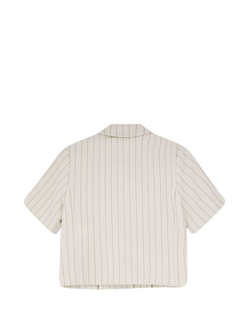 Max Mara pinstripe button cotton blazer outlook