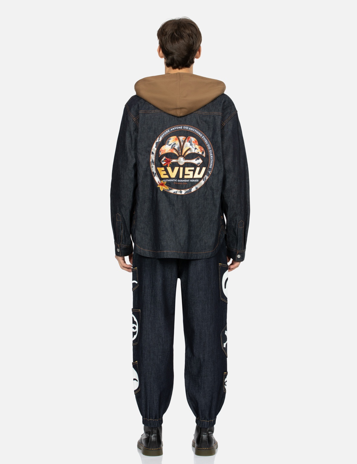 KAMON APPLIQUÉ RELAX FIT 2-IN-1 DENIM SHACKET - 5