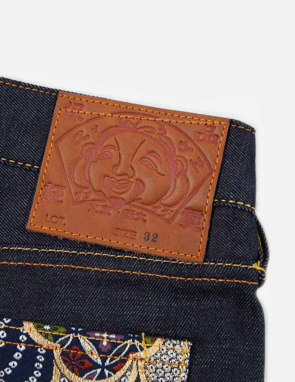 JAPANESE BROCADE POCKET DENIM SHORTS - 10