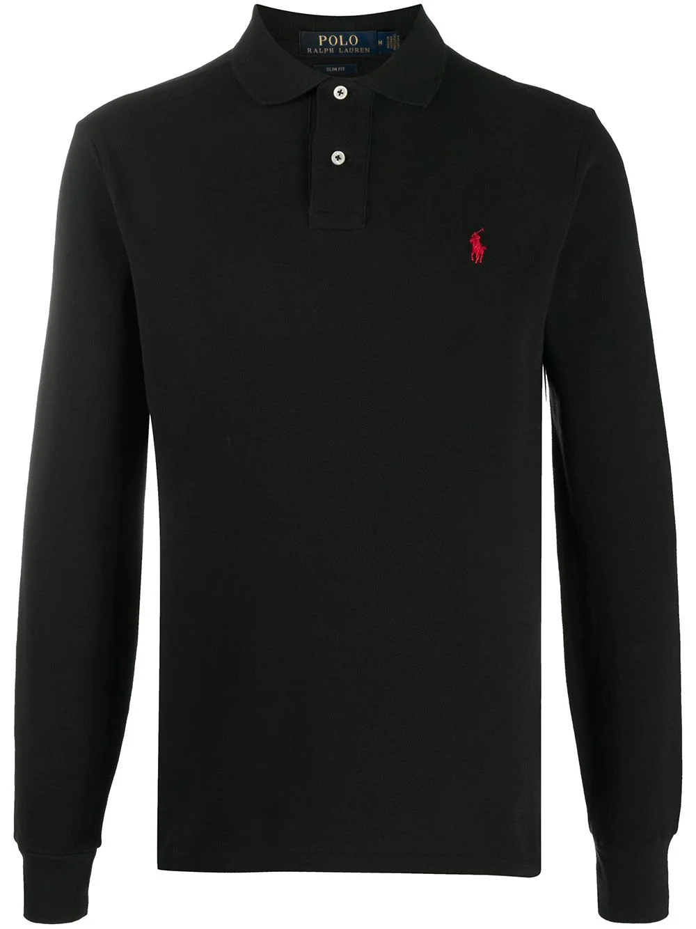 embroidered logo polo shirt - 1