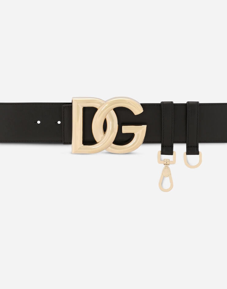 Calfskin belt with DG logo - 3