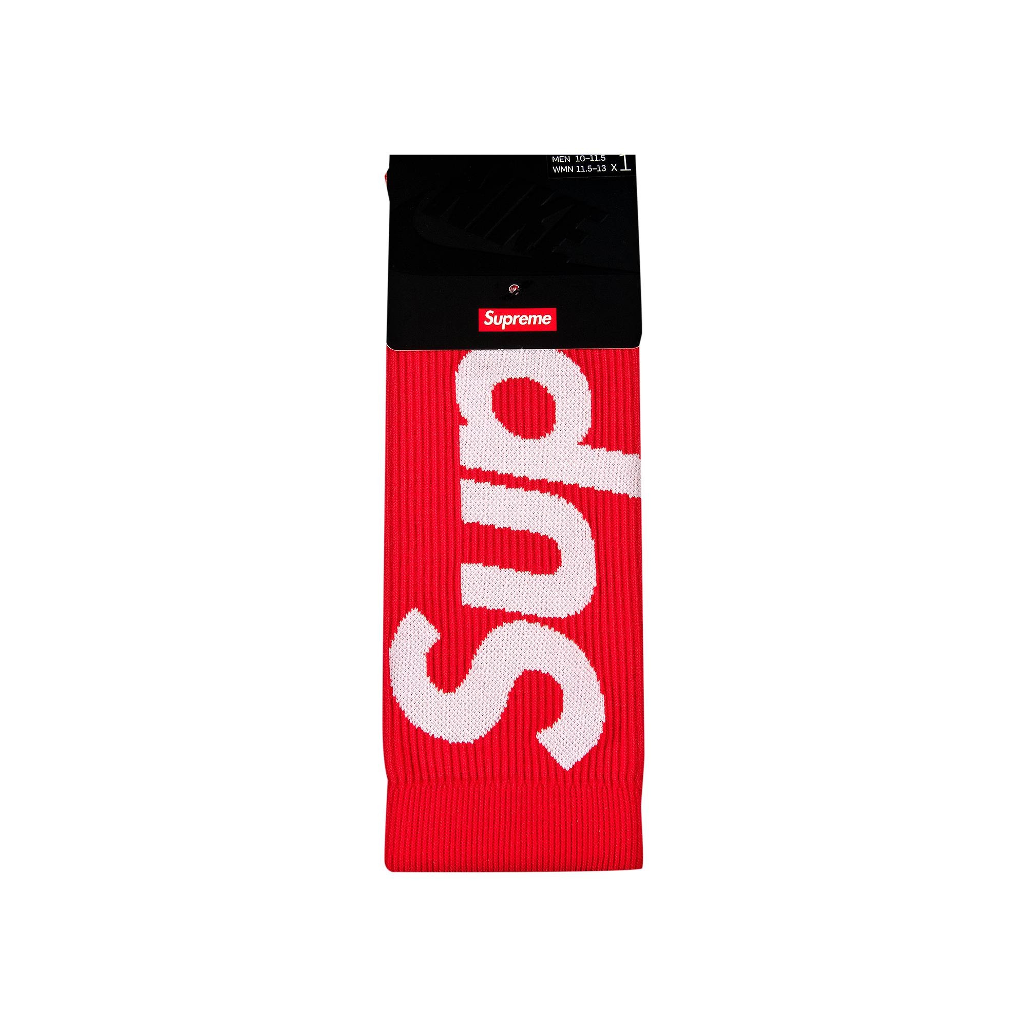 Supreme x Nike Lightweight Crew Socks 'Red' - 1
