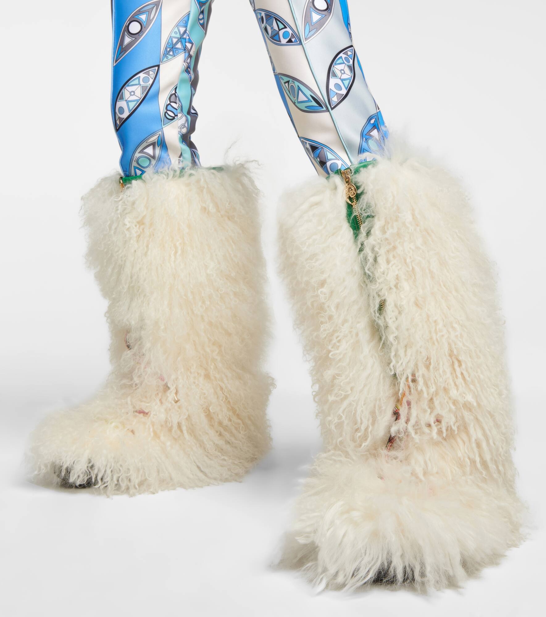 Freezy shearling knee-high boots - 4