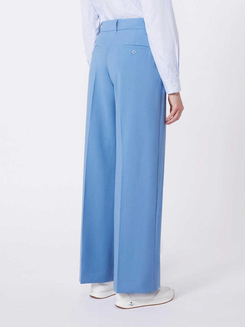 VISIVO Woollen cloth palazzo trousers - LIGHT BLUE 4