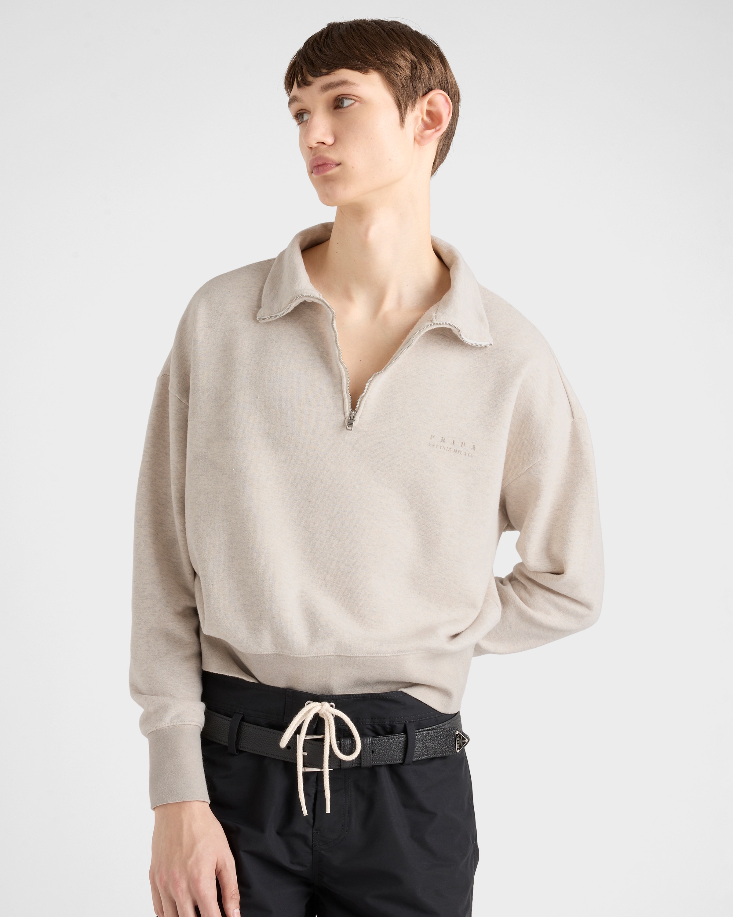 Long-sleeved cotton polo shirt - 4