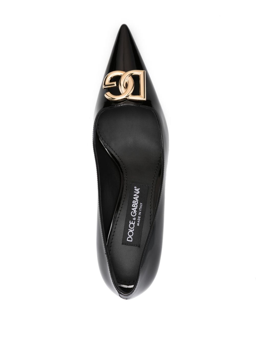 logo-plaque 75mm leather pumps - 4