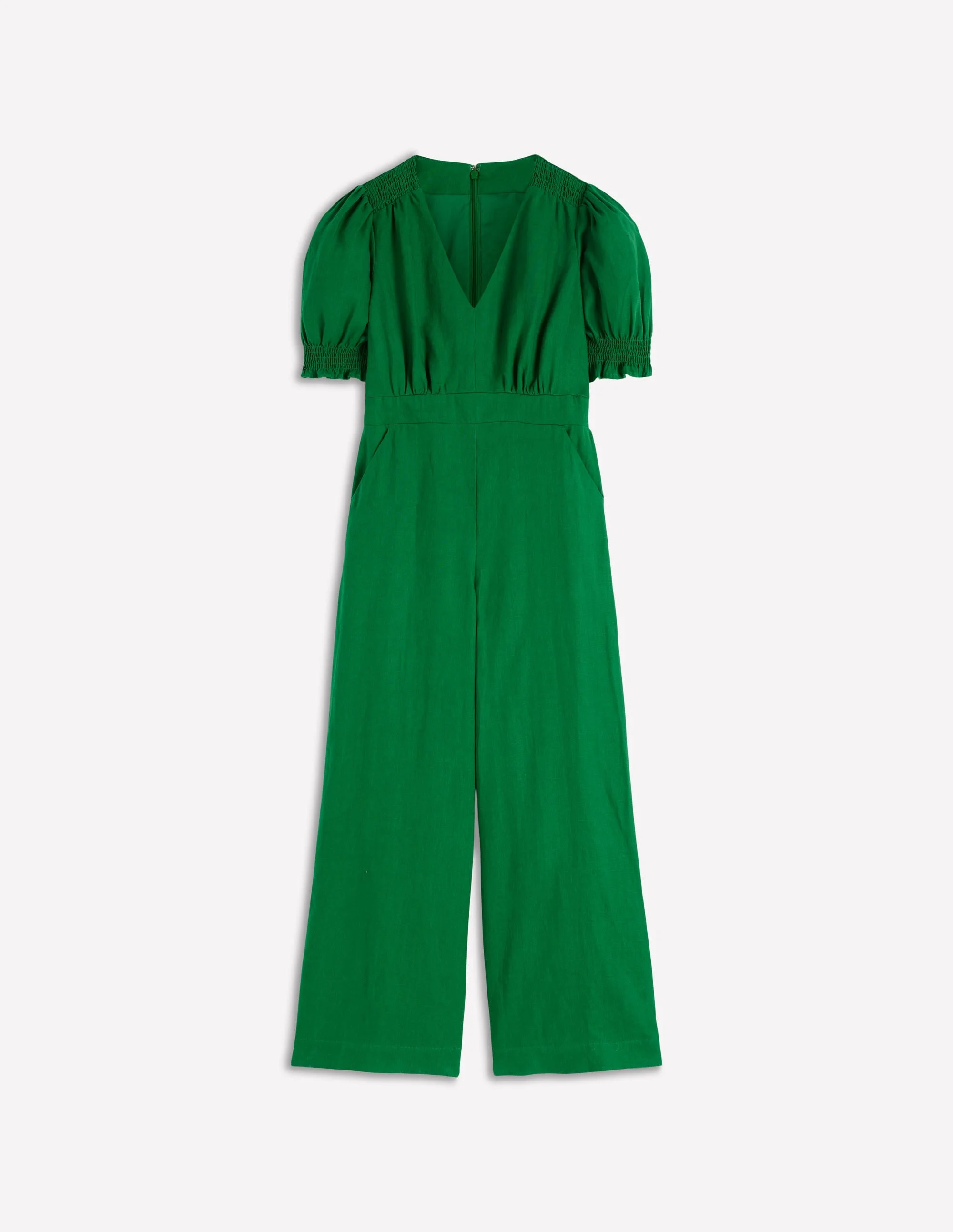 Anna Linen Jumpsuit-Amazon Green - 1
