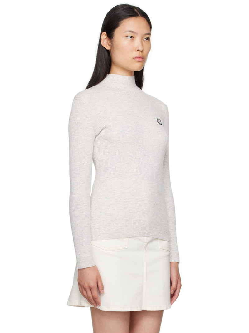 Gray Bold Fox Head Turtleneck 2