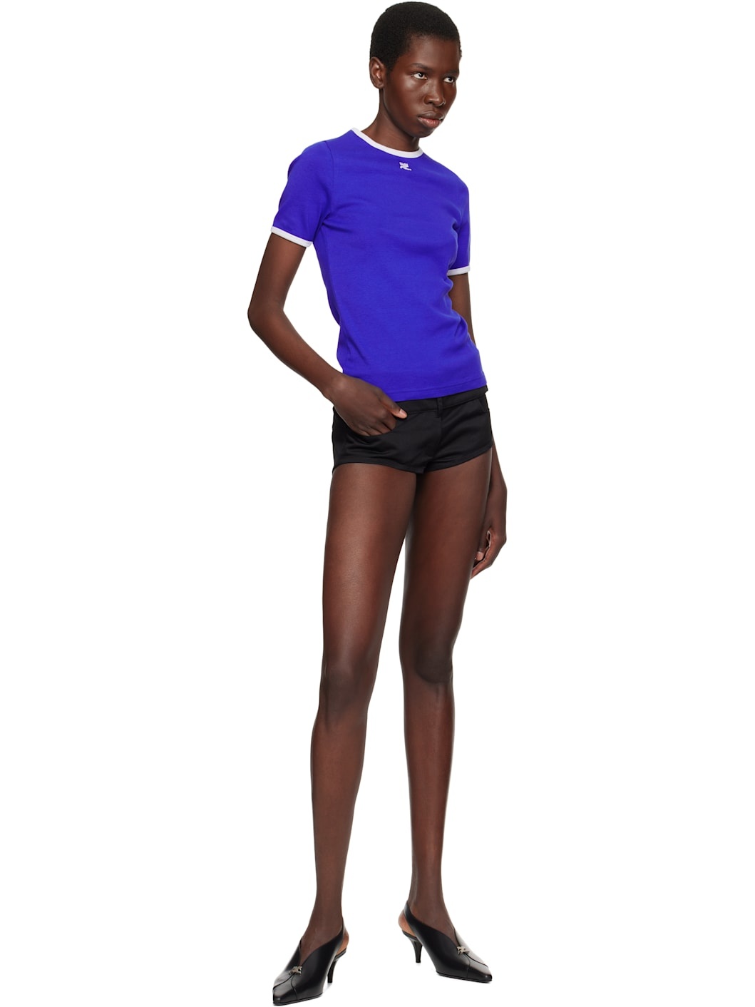 Blue Heritage Contrast T-shirt - 4