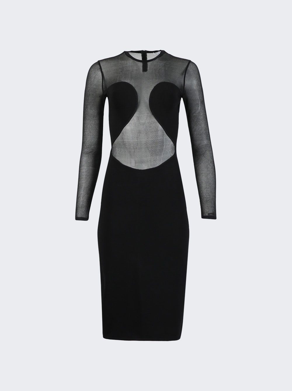 Body Sheer Pencil Dress Black - 1