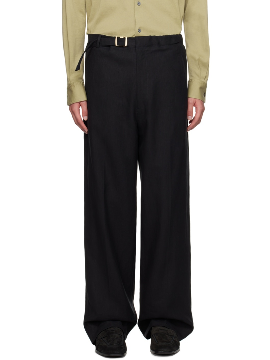 Black Belted Trousers - 1