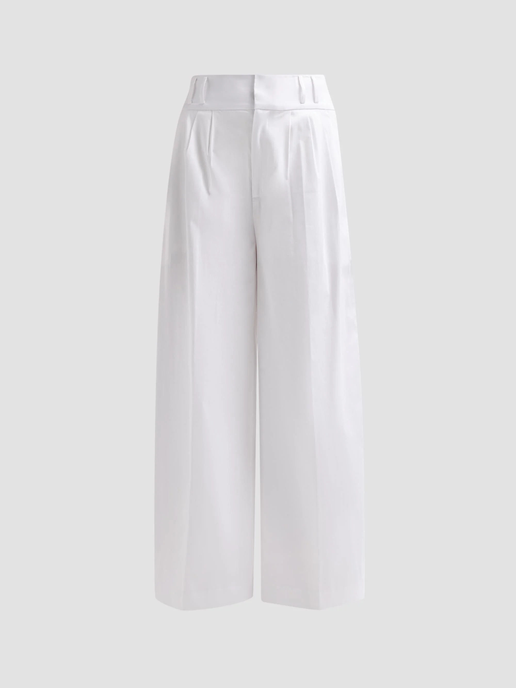 Women's Wilson Cotton High-Rise Wide-Leg Pants - Optic White - 1
